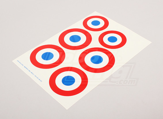 Schaal Nationale Insignes van de Luchtmacht Sticker Sheet - Frankrijk