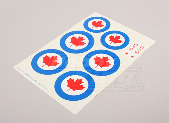 Schaal Nationale Insignes van de Luchtmacht Sticker Sheet - Canada