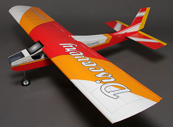 Discovery (Rood) Balsa Hi-Wing Trainer Glow / EP 1620mm (ARF)