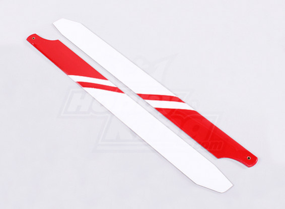 360mm Carbon / glasvezel composiet Main Blade (wit / rood)