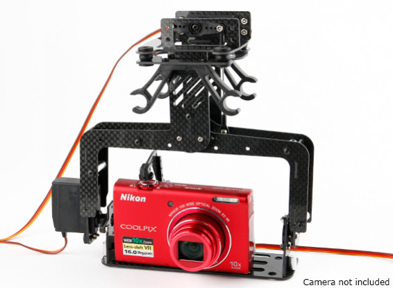 Standard Servo Gedreven 2 Axis Camera Gimbal Met Shutter-functie