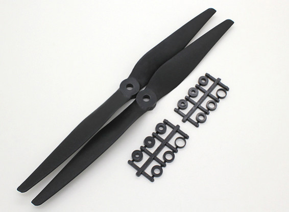 HobbyKing ™ dunne stijl Propeller 10x5 Black (CCW) (2 stuks)