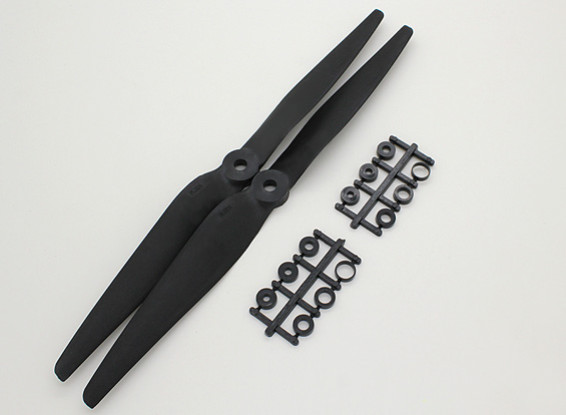 Hobbyking ™ dunne stijl Propeller 10x5 Black (CW) (2 stuks)