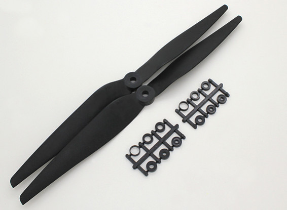 HobbyKing ™ dunne stijl Propeller 11x5 Black (CW) (2 stuks)