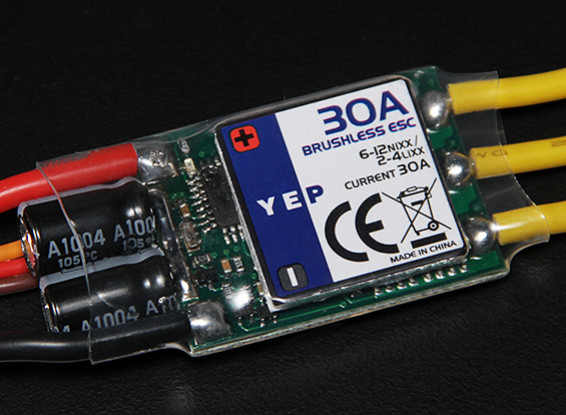 HobbyKing YEP 30A (2 ~ 4S) SBEC Brushless Speed ​​Controller met aangepaste SW
