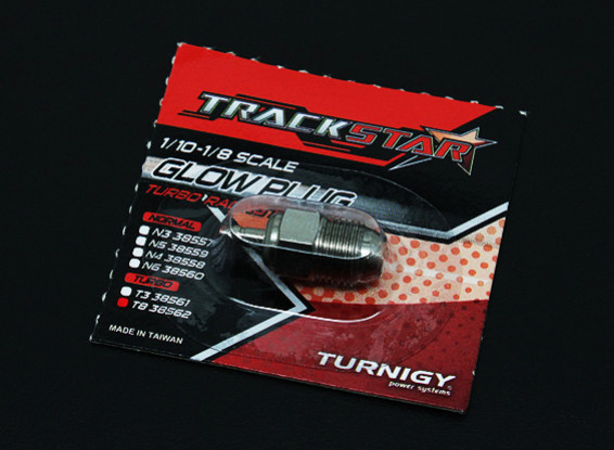 TrackStar 10/01 ~ 08/01 Schaal Turbo gloeibougies No.8 (MEDIUM)