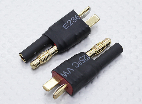T-Connector naar HXT 4mm Battery Adapter Lead (2pc)