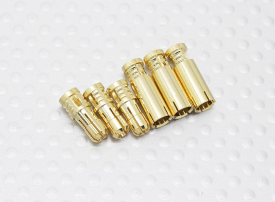 4mm RCPROPLUS Supra X Gold Bullet Connectors (3 paar)