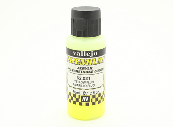 Vallejo Premium Color Acrylverf - Geel Fluo (60 ml)