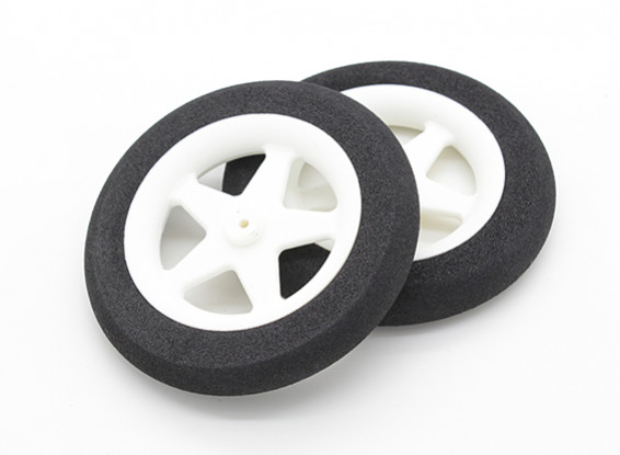 Light Foam Wheel 5 spaaks (Diam: 65mm, breedte 10mm) (2pc)