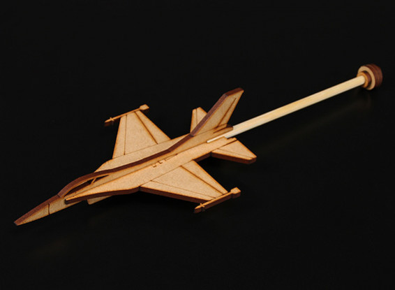 F-16 Practice Stick Plane Laser Cut Wood Model (Kit)