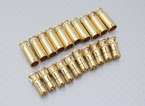 6mm RCPROPLUS Supra X Gold Bullet Connectors (10 paar)