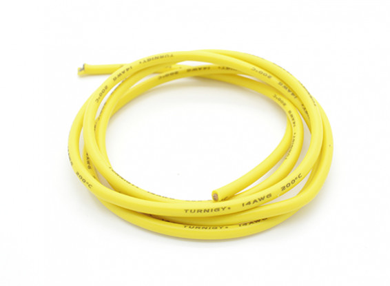 Turnigy Pure-Silicone Draad 14AWG 1m (Geel)