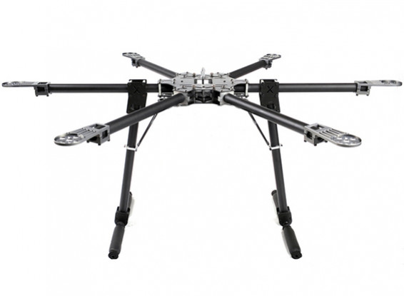 X-CAM CF6-870 Inklapbare Hex-Copter Frame (Full Carbon) (900mm)