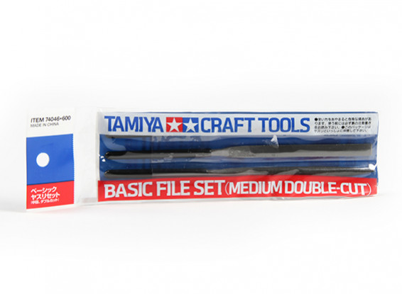 Tamiya Basic File Set - Medium Double-Cut (3pc)