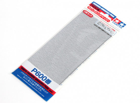 Tamiya Afwerking Wet / Dry Schuurpapier P600 Grade (3pc)