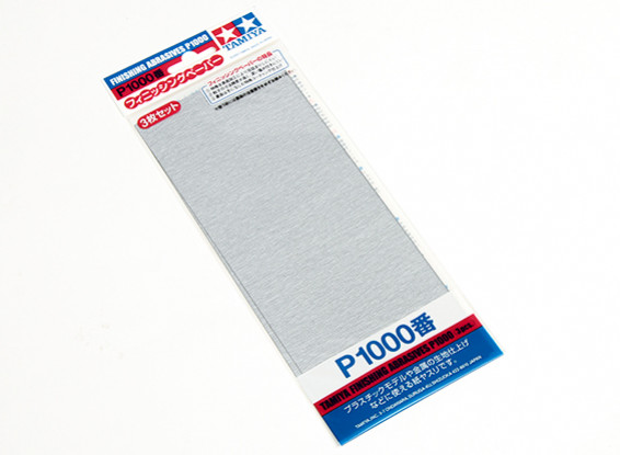 Tamiya Afwerking Wet / Dry Schuurpapier P1000 Grade (3pc)