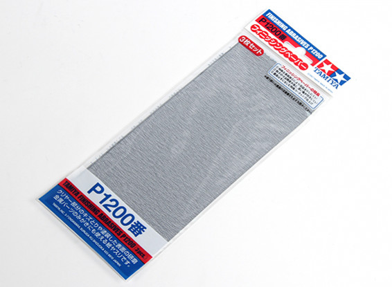 Tamiya Afwerking Wet / Dry Schuurpapier P1200 Grade (3pc)