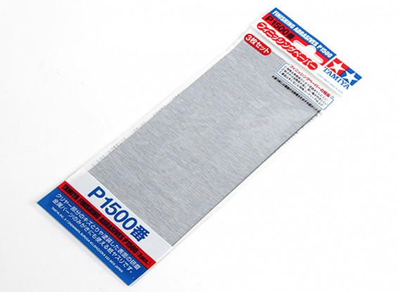 Tamiya Afwerking Wet / Dry Schuurpapier P1500 Grade (3pc)