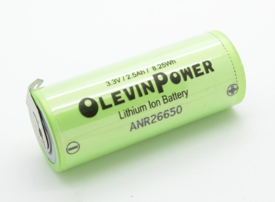 A123-3.3V Lithium Ion 2500mAh Single Cell Battery