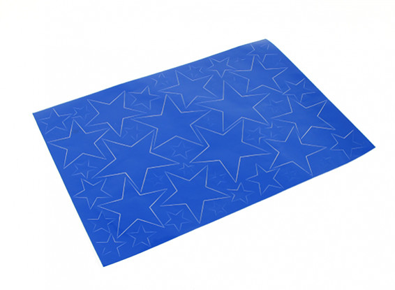 Patroon van de Ster zelfklevende Decal Set 420 x 300 mm (blauw) (1 st)