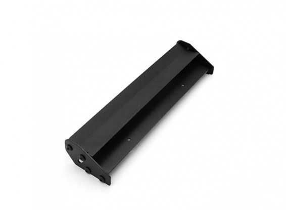 10/01 Schaal Aluminium Double Rear Verstelbare Wing (zwart) 168 x 40mm