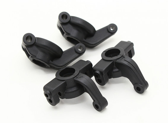 Steering Knuckle Arms (L & R) & lagerhouder (1set) - Basher 16/01 Mini Nitro Circus MT