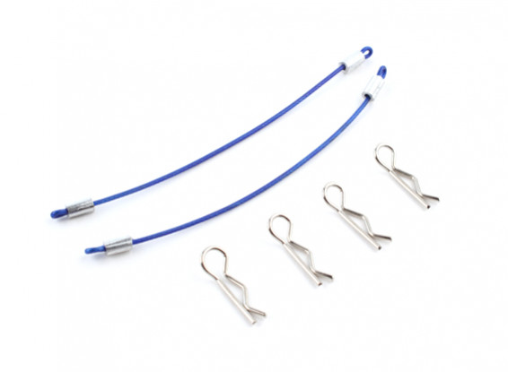 10/01 Car Body clip 80mm Cable - Blauw (4 stuks)