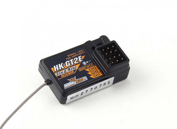 HobbyKing ™ GT2E 2.4Ghz ontvanger 3Ch