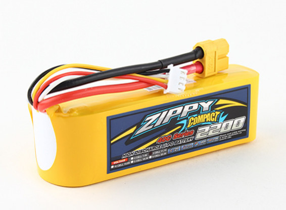 Pack ZIPPY Compact 2200mAh 3s 40c Lipo