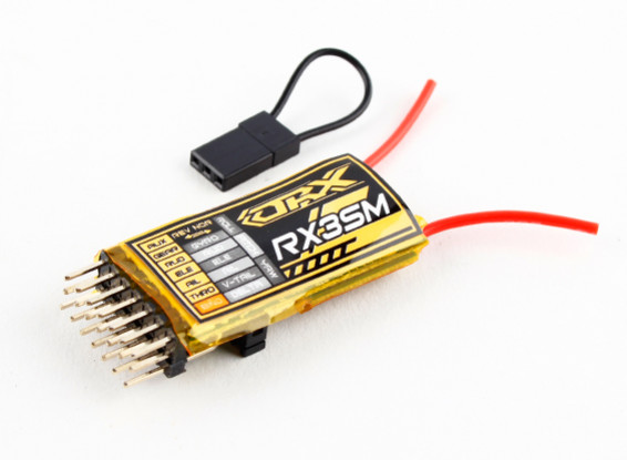 OrangeRX RX3SM Micro 3-assige Flight Stabilizer w / DSMX Compatible 6CH 2.4Ghz