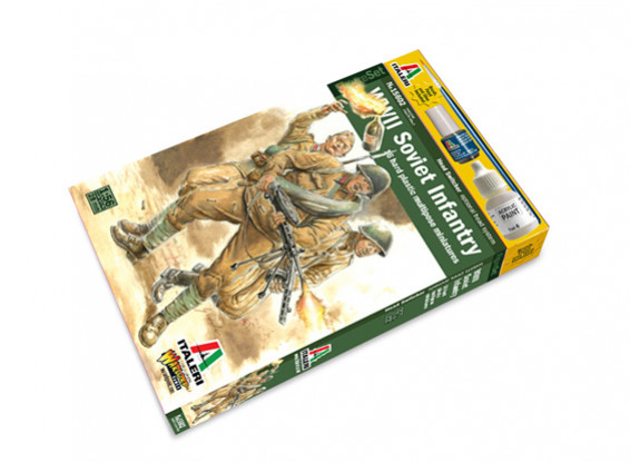 Italeri 1/56 Scale Russian Infantry (16st) Militaire figuur Kit