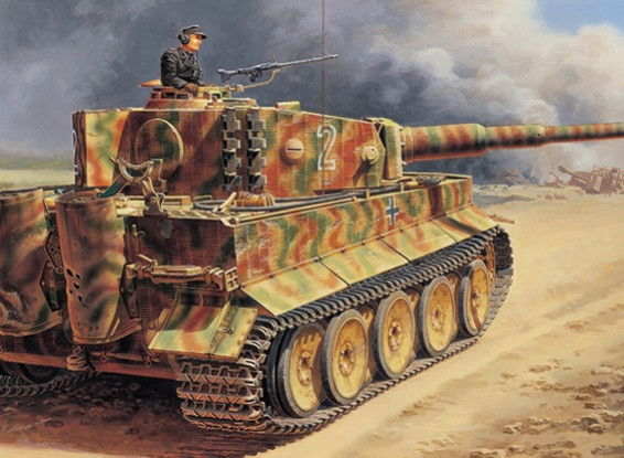 Italeri 1:35 Schaal PZ.KPFW.VI Tiger I Ausf.E plastic model kit
