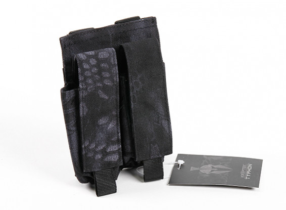 SWAT 500D Nylon Molle Handgun Double Mag Pouch (Kryptek Typhon)