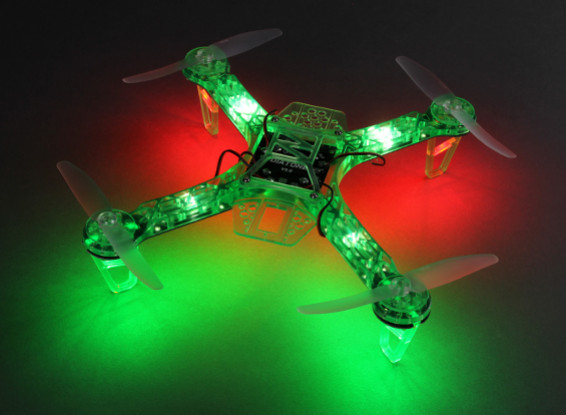 HobbyKing FPV250 V4 Green Ghost Edition LED Night Flyer FPV Drone (Groen) (Kit)