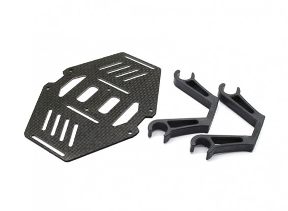 Carbon Multi-Rotor Dual Battery Mount Suits 10mm Booms