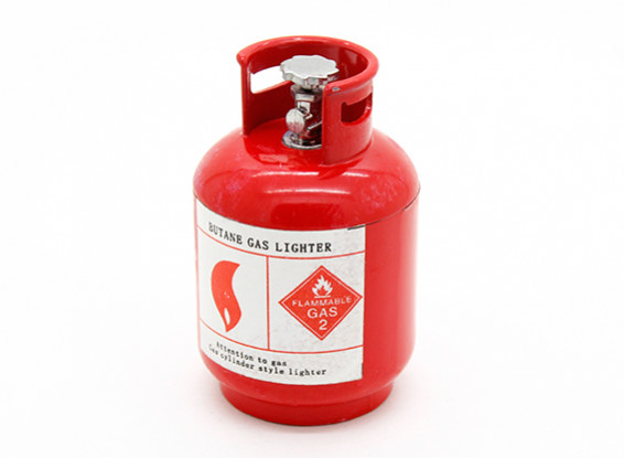 10/01 Schaal Butaan Gas Cylinder - Red