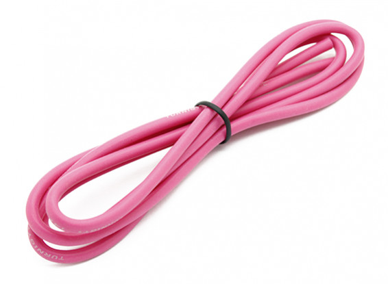 Turnigy Hoge kwaliteit 14AWG Silicone Wire 1m (Pink)