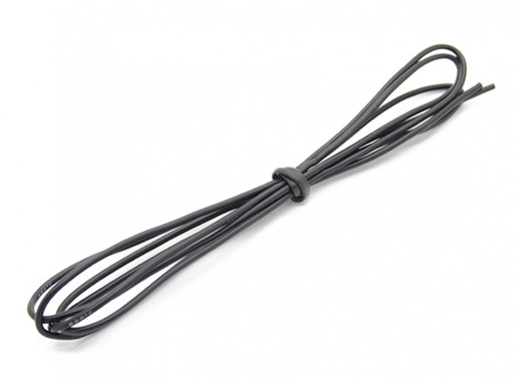 Turnigy Hoge kwaliteit 24AWG Silicone Wire 1m (zwart)