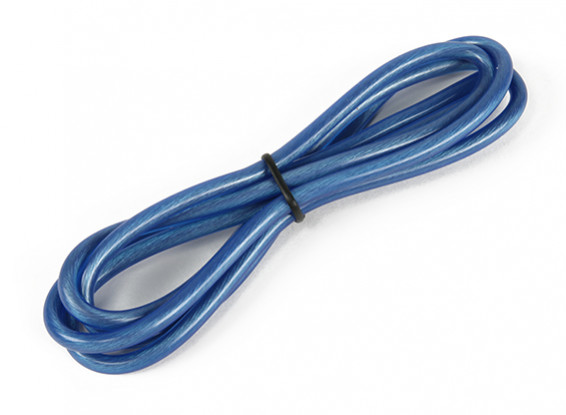 Turnigy Pure-Silicone Draad 12AWG 1m (Translucent Blue)