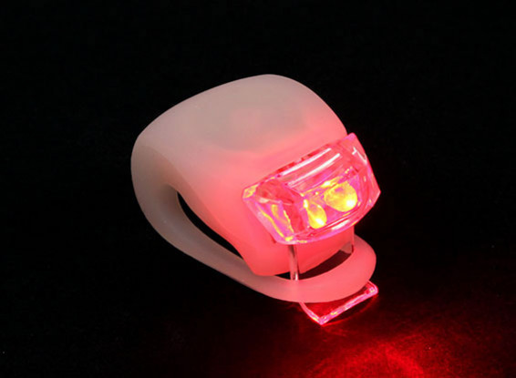 White Silicon Mini-Lamp (rode LED)