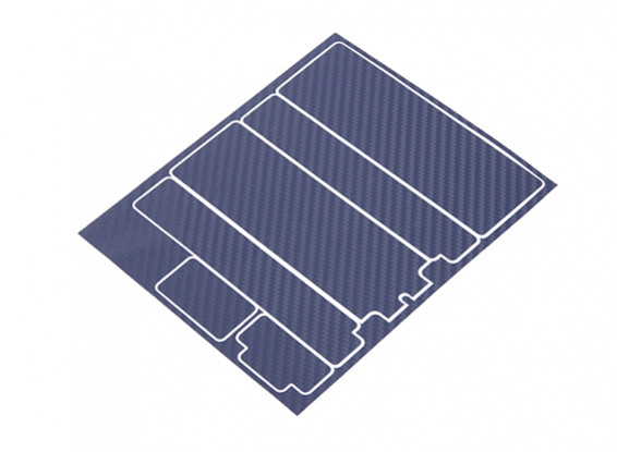 TrackStar Decorative Batterij Cover Panels voor Standard 2S Hardcase Blue Carbon Pattern (1 Pc)