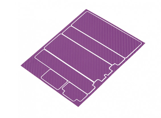 TrackStar Decorative Batterij Cover Panels voor Standard 2S Hardcase Paars Carbon Pattern (1 Pc)