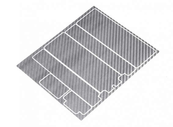 TrackStar Decorative Batterij Cover Panels voor Standard 2S Hardcase Silver Carbon Pattern (1 Pc)