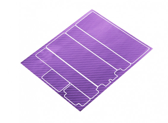 TrackStar Decorative Batterij Cover Panels voor Standard 2S Hardcase Metallic Purple Carbon Pattern