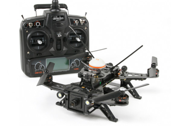 Walkera Runner 250 FPV Racing Quadcopter w / Modus 2 Devo 7 / accu / lader / Camera / VTX / OSD (RTF)