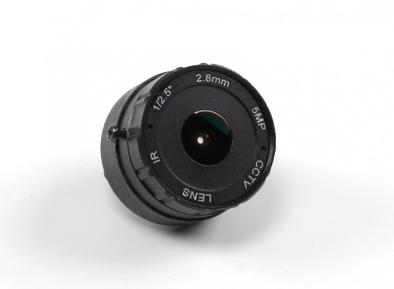 2.8mm IR Board Lens F2.0 CCD Grootte 1 / 2.5 "156 ° Hoek w / Mount