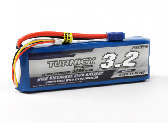 Turnigy 3200mAh 3S 30C LiPoly Pack w / EC3 (E-flite Compatible EFLB32003S30)