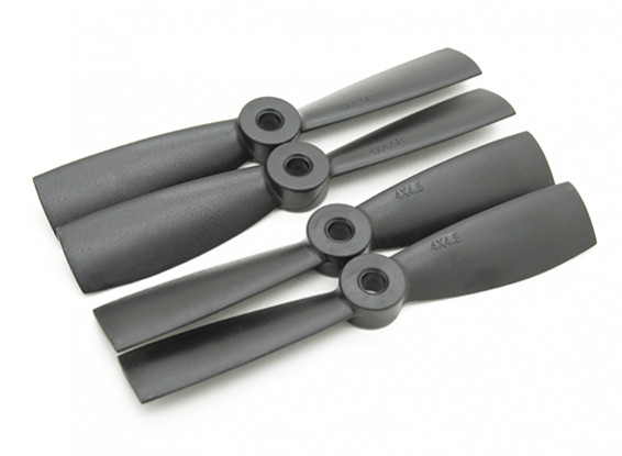 Diatone Bull Nose Plastic Propellers 4 x 4,5 (CW / CCW) (zwart) (2 paar)