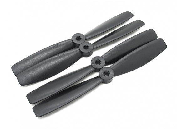 Diatone Bull Nose Plastic Propellers 6 x 4,5 (CW / CCW) (zwart) (2 paar)